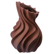 Vaso Decorativo Sala Planta Marrom Poli-Resina Rafimex Vaso Decorativo Sala Planta Marrom Poli-Resina Rafimex