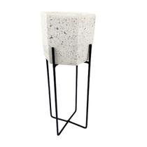 Vaso Decorativo Suporte Cimento Granilite Decor 34X14Cm P