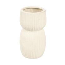 Vaso decorativo texturas em ceramica creme p 20x11cm Vaso decorativo texturas em ceramica creme p 20x11cm