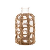 Vaso Decorativo Trançado de Fibra Natural 20cm Wolff