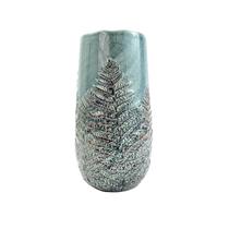 Vaso Decorativo Tree Verde E Marrom 26X15X15Cm Cerâmica