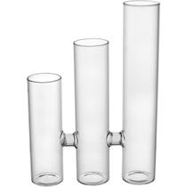 VASO DECORATIVO TUBOS HOME&CO BOROSSILICATO 18x25x5cm TRANSPARENTE VASO DECORATIVO TUBOS HOME&CO BOROSSILICATO 18x25x5cm TRANSPARENTE