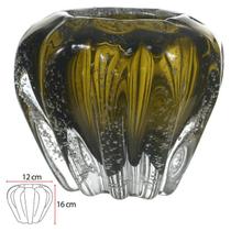Vaso Decorativo Vidro Tipo Murano Verde - 16cm