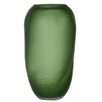 VASO DECORATIVO VIDRO VERDE 28cm ALTO PADRAO