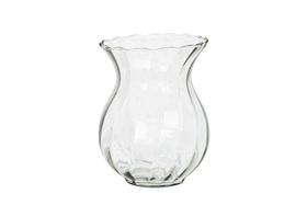 Vaso Delta Vidro 18x14cms Transp Canel Decor/Flor/Festa