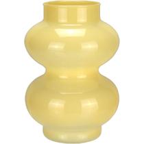 VASO DEVORATIVO ENFEITE CASA DOIS GOMOS HOME&CO LEITOSO VIDRO 18x12x12cm BEGE