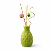 Vaso Difusor de Cerâmica com Varetas Decoradas para Aromatização de Ambientes Vaso Difusor de Cerâmica com Varetas Decoradas para Aromatização de Ambientes
