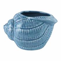 Vaso Dolomita Shell Azul em Ceramica 16x12x8cm Tuut Vaso Dolomita Shell Azul em Ceramica 16x12x8cm Tuut