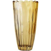 Vaso Dubois em cristal ecologico D15xA30cm cor ambar - FULL FIT