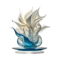 Vaso Elegante Branco E Azul Para Decoração De Casa E Escritório, Ornamentos Para Mesa De Jantar - NONE