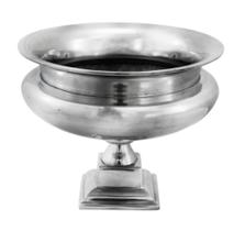 Vaso em Aluminio Base Todo Prateado Design Classico Luxo Vaso em Aluminio Base Todo Prateado Design Classico Luxo