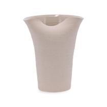 Vaso em ceramica abstrato bege mart 34,5cm