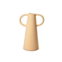 VASO EM CERAMICA BEGE COM ALÇAS LATERAIS MART 33cm