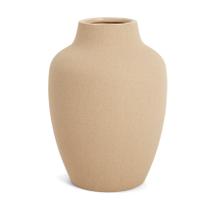 VASO EM CERAMICA BEGE RUSTICO 30cm