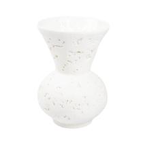 Vaso em Cerâmica Branca 16x16x24cm Vaso em Cerâmica Branca 16x16x24cm