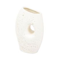 Vaso em Cerâmica Branca 25x15x08cm Vaso em Cerâmica Branca 25x15x08cm
