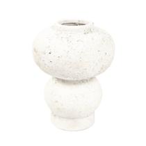 Vaso em Cerâmica Branco 18x13cm Vaso em Cerâmica Branco 18x13cm