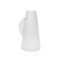 Vaso Em Cerâmica Branco 24,5x13x13cm Vaso Em Cerâmica Branco 24,5x13x13cm