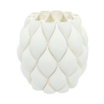Vaso em Cerâmica Branco 24x25cm Vaso em Cerâmica Branco 24x25cm