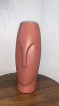 Vaso em Cerâmica Decorativo Escultural 30 x 12 x 7 cm Design Artístico em Terracota
