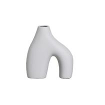 Vaso em Cerâmica Decorativo Home Assimétrico G Tok Cinza