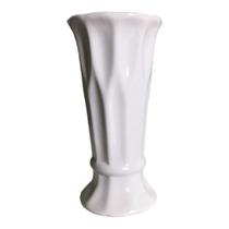 Vaso em cerâmica esmaltada branco brilho Tamanh0 19x10cm Vaso em cerâmica esmaltada branco brilho Tamanh0 19x10cm