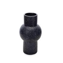 Vaso em Cerâmica Flocos Preto 24x13 cm - D'Rossi