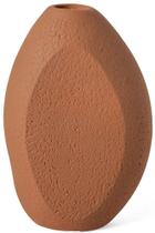 VASO EM CERAMICA MARROM OVALADO MART 26,5cm