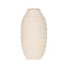 Vaso em Cerâmica Off White com Ranhuras 3016,5cm Mart