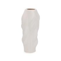 VASO EM CERAMICA OFF WHITE ONDULADO MART 33,5cm