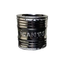 Vaso em Cerâmica Prata 7,2cm Vaso em Cerâmica Prata 7,2cm