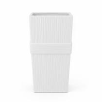 VASO EM CERAMICA RETANGULAR BRANCO 14cm FLORARTE