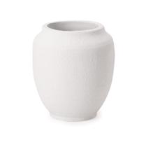 Vaso em cimento branco rustico g Vaso em cimento branco rustico g