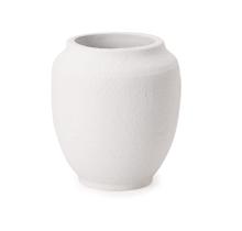 Vaso em cimento branco rustico g