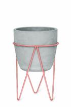 Vaso em Cimento com Suporte 09476 P Mart