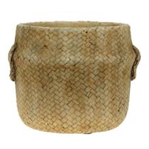 Vaso em Cimento Palha - 19x19x16cm - Rojemac