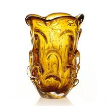 Vaso Em Cristal Murano Âmbar - São Marcos 26cm