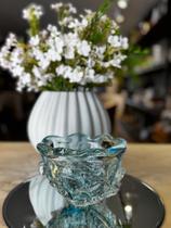 Vaso em Cristal Murano azul claro São Marcos