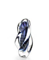 Vaso Em Cristal Murano Azul São Marcos 28x12x10,5cm