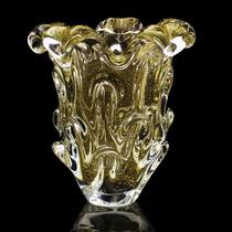 Vaso Em Cristal Murano Com Ouro 24 K - São Marcos