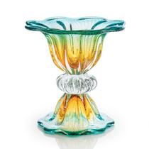 Vaso Em Cristal Murano Esmeralda - Assinado - São Marcos Vaso Em Cristal Murano Esmeralda - Assinado - São Marcos