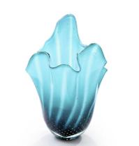 Vaso Em Cristal Murano Esmeralda - São Marcos 36Cm