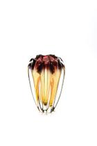 Vaso Em Cristal Murano Lilás E Âmbar - São Marcos 32cm