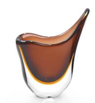 Vaso Em Cristal Murano Marrom - São Marcos 41Cm