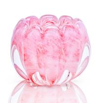 Vaso Em Cristal Murano Rosa - São Marcos 15cm