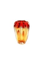 Vaso Em Cristal Murano Vermelho E Âmbar - São Marcos 32cm