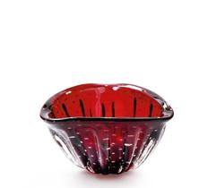Vaso Em Cristal Murano Vermelho - São Marcos 28cm