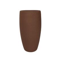 Vaso em Fibra De Vidro Marrom Chocolate Rustico 52x27cm