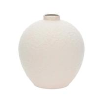 Vaso em metal rustico branco mart 31,5cm