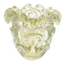 Vaso em Murano Traun Cristal Transparente e Ouro Cristais Labone